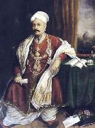 Raja Ravi Varma Sir T. Madhava Rao USA oil painting artist